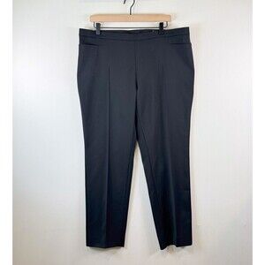 Akris Punto Womens Dress Pants Blue Side Zip Slacks Mid Rise Designer Trouser 16